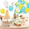 60Pcs Cartoon Sponge Party Balloon Bikini Flower Bubble Printed Latex Balloon Teal Blue Yellow Clear Balloon for Birthday Baby Shower Party Decor, 12 in